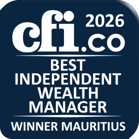 Emblème CFI.co 2026 : Best Independent Wealth Manager, Winner Mauritius
