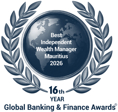 Emblème des Global Banking & Finance Awards 2026 : Best Independent Wealth Manager Mauritius 2026