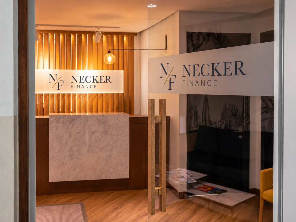 The reception desk at the Tamarin office